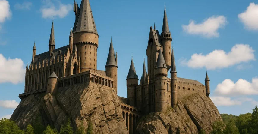 Qual castelo real aparece como Hogwarts?