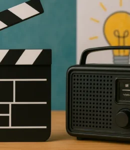 Filmes sobre rádios estudantis e projetos escolares criativos