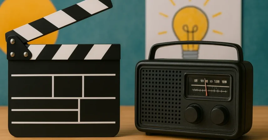 Filmes sobre rádios estudantis e projetos escolares criativos