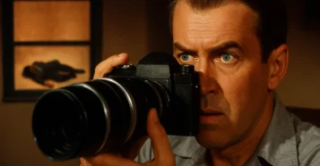 Janela Indiscreta Alfred Hitchcock James Stewart voyeurismo assassinato