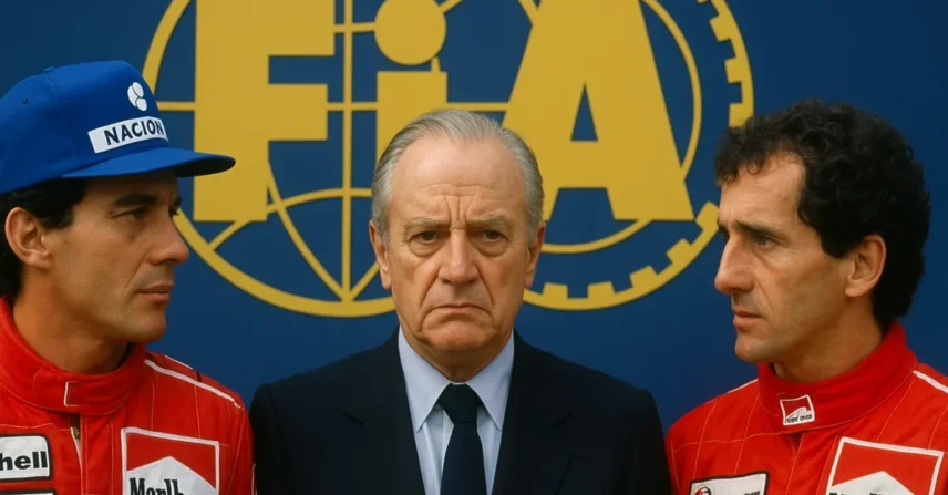 Jean-Marie Balestre FIA Senna polêmica regulador Prost 1989