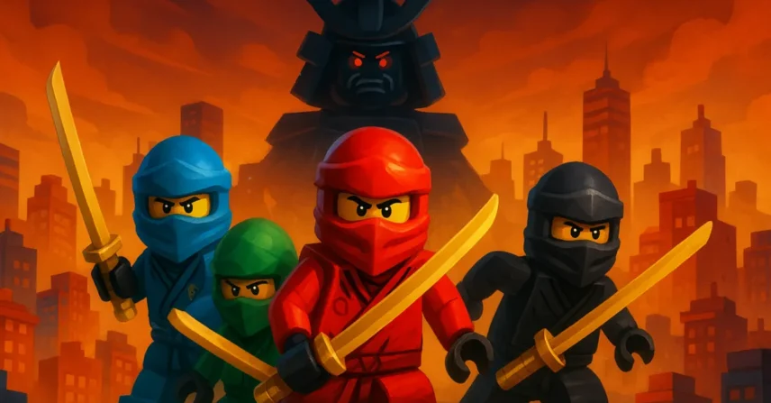 Lego Ninjago: Ninjas Protegem a Cidade do Vilão Garmadon!