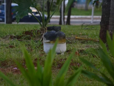 Botijão pega fogo e assusta antes de abertura do Arraial
