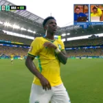 Vini Jr. marca duas vezes e Brasil vence Escócia na Copa