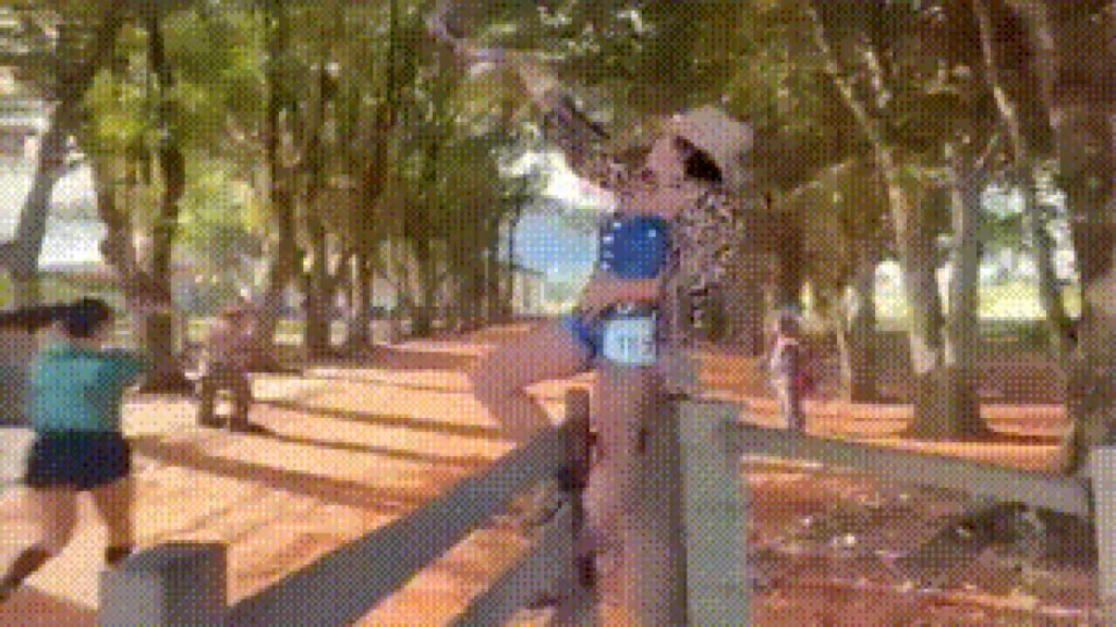 Tanikyta: look de onça e berrante são sensação em corrida