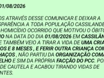 Comando Vermelho nega execução e culpa PCC em Cassilândia